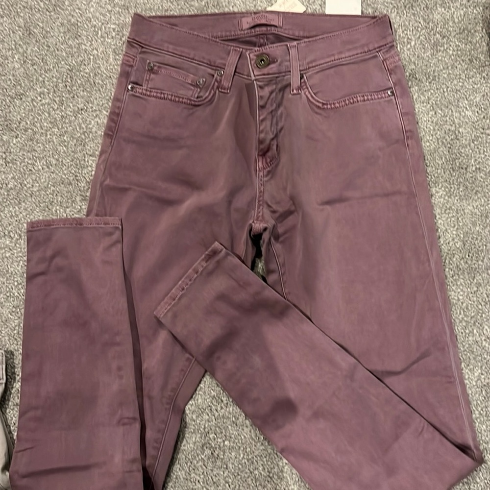 mid rise skinny jeans rose sateen